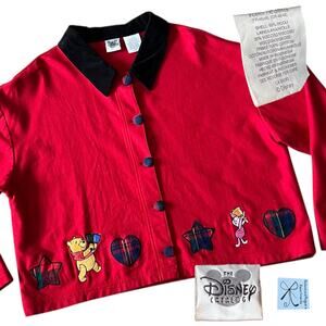 The Disney Catalog Winnie the Pooh and Piglet Wool Blend Shacket Sz XL